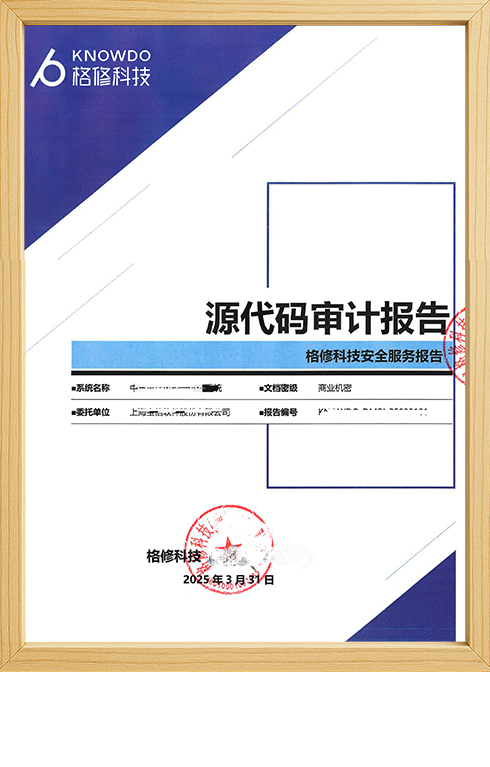 源代码审计报告封面样张